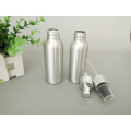 Silver Aluminum Cosmetic Bottle with Lotion and Spray Pump